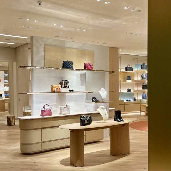 Louis Vuitton finished store - Wavy Venetian Plaster and Accent Wall Panels