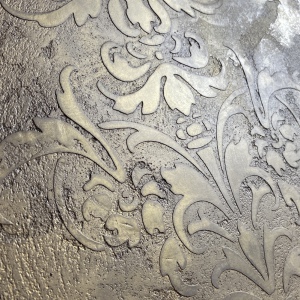 Concrete effect plaster stencil