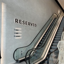 White Polished Plaster Reserved Escalator London