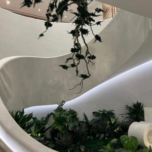 white microcement staircase London