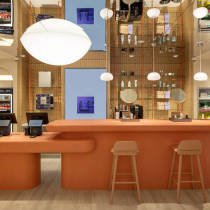 Coral Microcement beauty bar